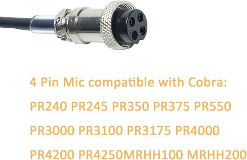 ميكروفون DM507-4 Mic CB 4 Pin متوافق مع راديو Cobra/Uniden/Workman 2Pack in Saudi Arabia