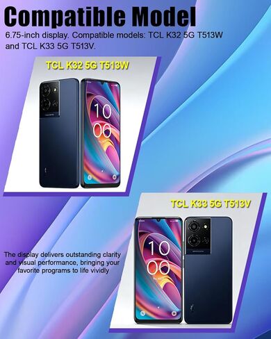 شاشة LCD تعمل باللمس محول الأرقام الجمعية استبدال لTCL K32 5G T513W، متوافق مع TCL K33 5G T513V، شاشة 6.75 بوصة in Saudi Arabia