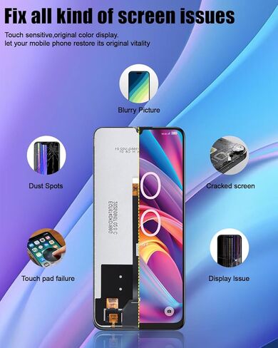شاشة LCD تعمل باللمس محول الأرقام الجمعية استبدال لTCL K32 5G T513W، متوافق مع TCL K33 5G T513V، شاشة 6.75 بوصة in Saudi Arabia