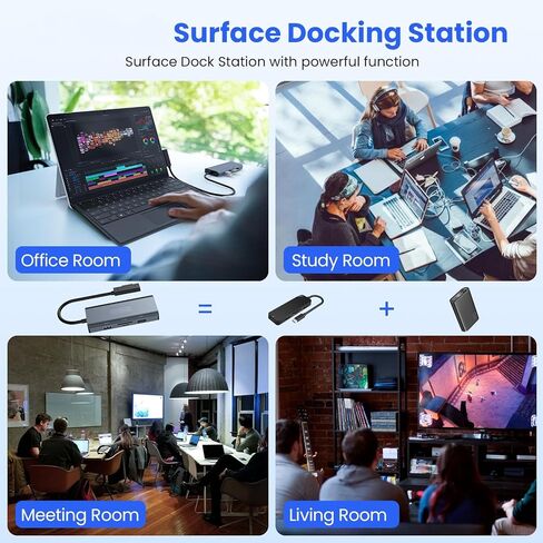 قاعدة تركيب Surface Pro 11 في 1، قاعدة توصيل Surface جديدة 4K@60HZ HDMI، قاعدة تركيب Surface لأجهزة Surface Pro 11/10/9/8/X/7/6/5/4/3، Surface Laptop 6/5/4/3/2/1، Surface Laptop Go 3/2/1، Surface Book in Kuwait