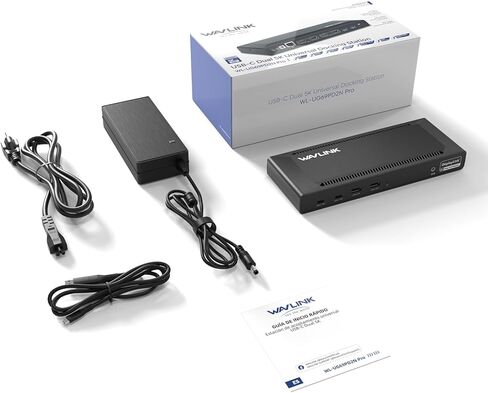 WAVLINK Laptop Docking Station Dual 4K@60Hz(2 HDMI+2DP), Displaylink Dock with100W PD Charging Compatible with Thunderbolt 4/3, USB-C/A - M1-M4 Mac, Windows, 10Gbps USB C, LAN - Driver Required in Saudi Arabia