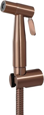 HandheldSprayer for Toilet Brass Baby Cloth Diaper Sprayer Portable Hand Held ToiletSprayer Head withHose and Bracket, for Feminine Wash, Easy to Install,Black(Rose Gold) in Saudi Arabia