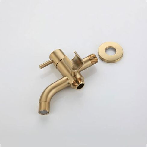 HandheldSprayer for Toilet Brass Portable Baby Cloth Diaper Sprayer Brushed GoldFaucet withHose, for Feminine Wash, Pet Washing, Easy to Install,B(B) in Saudi Arabia