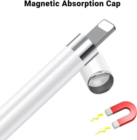 for Apple Pencil Cap 1st Generation Magnetic iPencil Replacement for Apple Pen Top Stylus Cover AntiFall Silicone Holder for iPad Pro 10.5" 12.9" 9.7" for iPad A16 11 10 9 8 7 6 Air 3 Mini 5th in Saudi Arabia
