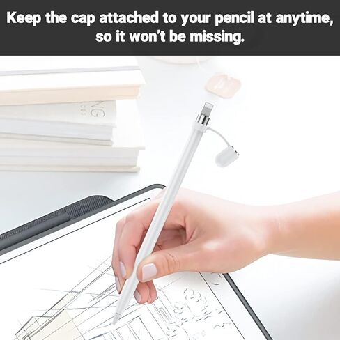 for Apple Pencil Cap 1st Generation Magnetic iPencil Replacement for Apple Pen Top Stylus Cover AntiFall Silicone Holder for iPad Pro 10.5" 12.9" 9.7" for iPad A16 11 10 9 8 7 6 Air 3 Mini 5th in Saudi Arabia