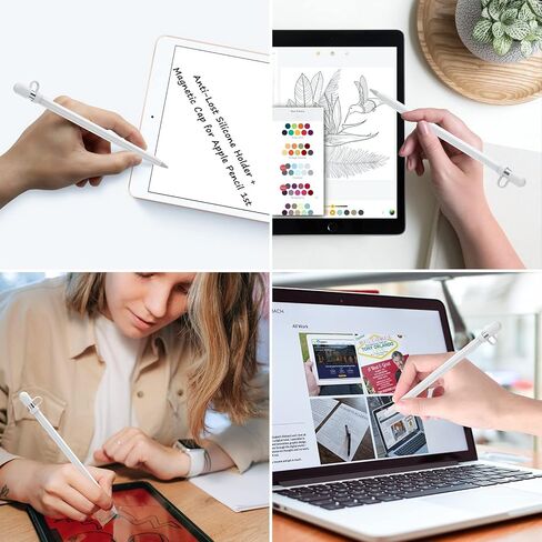 for Apple Pencil Cap 1st Generation Magnetic iPencil Replacement for Apple Pen Top Stylus Cover AntiFall Silicone Holder for iPad Pro 10.5" 12.9" 9.7" for iPad A16 11 10 9 8 7 6 Air 3 Mini 5th in Saudi Arabia