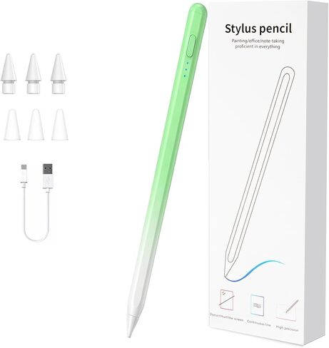 Stylus Pen for iPad 2018-2025, 13 Mins Fast Charging Magnetic Pencil (3X Fast Charge) with Tilt Sensitivity & Palm Rejection for iPad 6-8/9/10/11, Air 3/4/5/M2/M3, Mini 5/6/7, Pro 11/12.9/M4/M5 in Saudi Arabia
