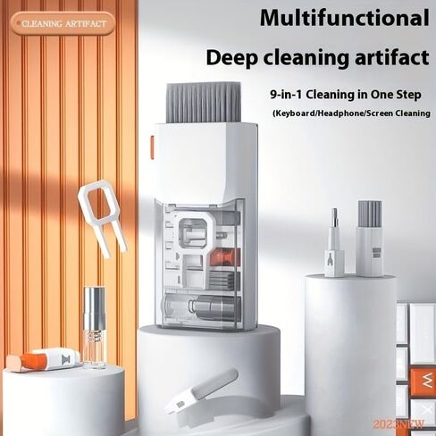 8-in-1 Keyboard and Multi-Function Cleaning Brush for Tablets, Consoles, Cameras, and Laptops in Saudi Arabia