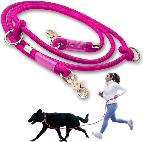 Sticks N' Bones co Hands Free Dog Leash, Waist Leash for Dog Walking, Running, Crossbody, Multifunctional, Adjustable Lengths, Heavy Duty, 2 Dogs, Dual Handle, Slip Lead, Puppy Training. in Saudi Arabia