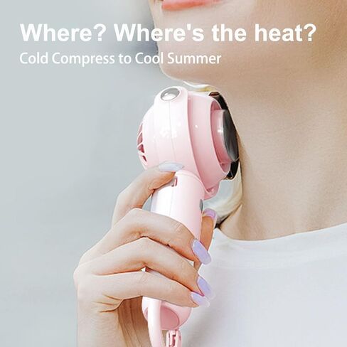 LZLRUN Protable Handheld Cooling Bladeless Fan USB Mini Fan Desktop Bladeless Fan Rechargeable Quiet 3 Gear (Air Conditioner Fan) in Saudi Arabia