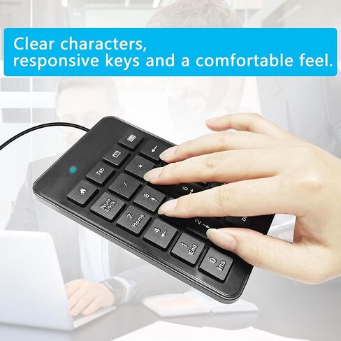 USB Wired Numeric Keypad 5FT, 23 Key Multifunctional Numeric Keyboard, for Accounting, Finance, Supermarkets, Banks, etc. in Saudi Arabia