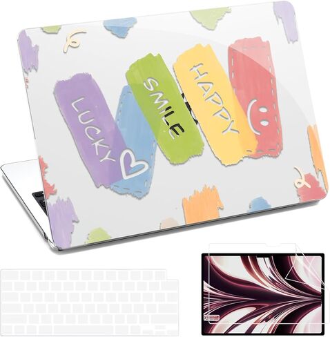 AKIT متوافق مع حافظة MacBook Air 13 بوصة 2025 2024 2023 2022 M4 M3 M2 A3240 A3113 A2681، غطاء صلب للكمبيوتر المحمول مع واقي شاشة + غطاء لوحة مفاتيح لجهاز MacBook Air 13.6 بوصة - زهور ملونة in Kuwait