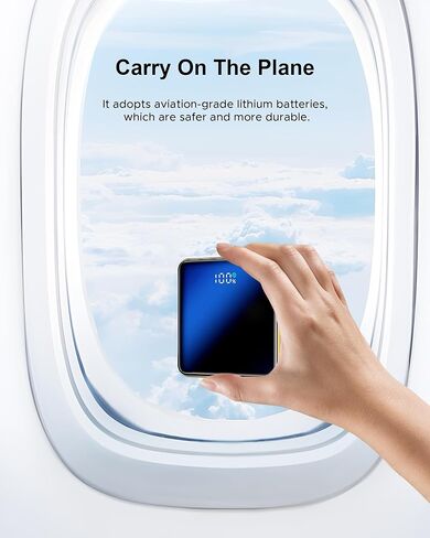 شاحن محمول بقدرة 10000 مللي أمبير في الساعة، كابل طاقة مدمج، مزود طاقة للشحن السريع بقدرة 22.5 وات، شاشة LED ذكية، بطارية خارجية مدمجة، مناسب لأجهزة iPhone وSamsung وأجهزة الكمبيوتر اللوحية in Kuwait