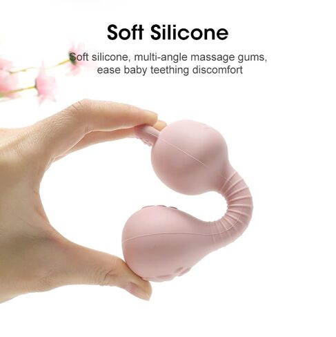 Baby Teether and Rattle Toy Set, BPA-Free, Food-Grade Silicone, Easy-Grip Teething Rattle for Babies, Soothing Teething Toy, Infant Sensory Toy for 3-24 Months (Cat) in Saudi Arabia