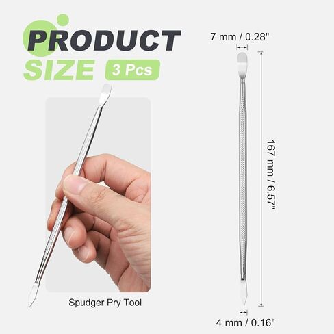 أداة إصلاح حدق Spudger مقاس 4 × 167 مم من PATIKIL، مجموعة أدوات إصلاح حدق معدنية صغيرة ذات نهايتين مزدوجتين للهواتف المحمولة الذكية والكمبيوتر اللوحي والكمبيوتر المحمول وأجهزة الألعاب الإلكترونية، فضي in Saudi Arabia