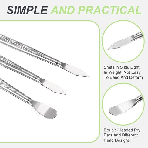 أداة إصلاح حدق Spudger مقاس 4 × 167 مم من PATIKIL، مجموعة أدوات إصلاح حدق معدنية صغيرة ذات نهايتين مزدوجتين للهواتف المحمولة الذكية والكمبيوتر اللوحي والكمبيوتر المحمول وأجهزة الألعاب الإلكترونية، فضي in Saudi Arabia