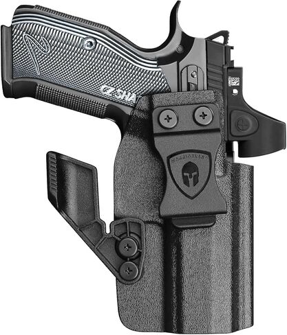 WARRIORLAND IWB Kydex Holster متوافق مع CZ Shadow 2 مدمج/حمل/حجم كامل، قطع بصري ومخلب، ملحق في حزام الخصر المخفي، Adj. الاحتفاظ وغير قادر (اليد اليمنى) in Saudi Arabia