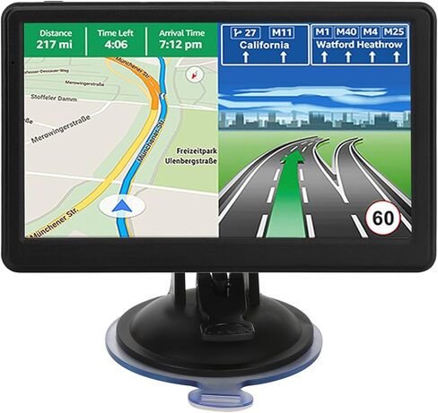 نظام تحديد المواقع العالمي (GPS) لشاحنة السيارة RV، أحدث خريطة لعام 2026 (تحديثات مجانية مدى الحياة) شاشة تعمل باللمس مقاس 7 بوصة، نظام تحديد المواقع العالمي (GPS) للسيارة، يدعم توجيه اتجاه الانعطاف الصوتي/السرعة وتحذير الضوء الأحمر/توجيه شاحنة مخصص in Kuwait