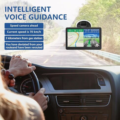 نظام تحديد المواقع العالمي (GPS) لشاحنة السيارة RV، أحدث خريطة لعام 2026 (تحديثات مجانية مدى الحياة) شاشة تعمل باللمس مقاس 7 بوصة، نظام تحديد المواقع العالمي (GPS) للسيارة، يدعم توجيه اتجاه الانعطاف الصوتي/السرعة وتحذير الضوء الأحمر/توجيه شاحنة مخصص in Kuwait