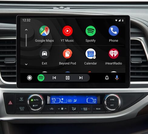 وحدة ملاحة راديو ستيريو للسيارة مقاس 13.1 بوصة من ASURE لسيارة Toyota Highlander 2014-2019 - شاشة لمس عالية الدقة 2K، تشغيل لاسلكي وAndroid Auto، ذاكرة وصول عشوائي 4 جيجابايت + تخزين 64 جيجابايت، بلوتوث، SWC، كاميرا عالية الدقة in Saudi Arabia