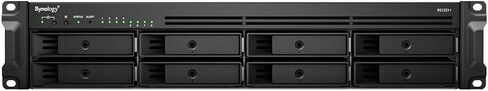 Synology 8 Bay RackStation RS1221+ (بدون قرص) ومجموعة السكك الحديدية المنزلقة RKS-02 in Saudi Arabia