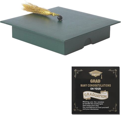 APLUSWER Graduation Gift Box with Tassel Class of 2026 Graduation Cap Box with Wish Card for Her for Him Gift Wrapping Decor Box for Presents College Graduate High School Party Favor Supplies(BLACK) in Kuwait