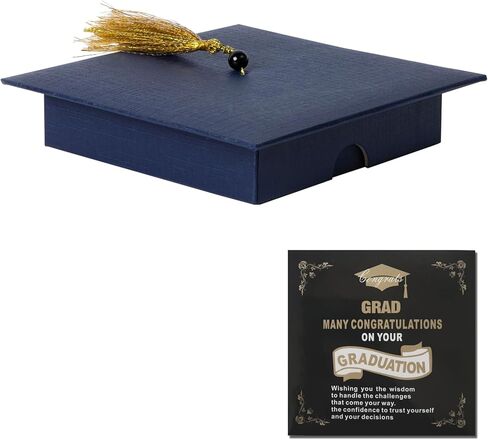 APLUSWER Graduation Gift Box with Tassel Class of 2026 Graduation Cap Box with Wish Card for Her for Him Gift Wrapping Decor Box for Presents College Graduate High School Party Favor Supplies(BLACK) in Kuwait