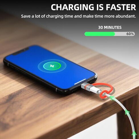 محول USB C إلى Lightning (عبوة من قطعتين) لكابل Iphone 14 13 12 Pro Max لشهادة Apple MFi الإضاءة ذكر نوع C أنثى محول شاحن محول موصل شحن لجهاز Ipad سلك إضاءة سريع in Saudi Arabia