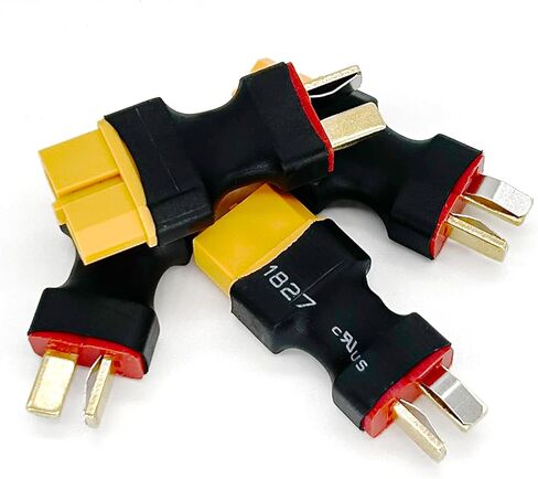 4Pcs XT60 Female to Male T Plug Deans Connector Adapters No Wires for Rc Model LiPo Battery ESC Connectors Conversion Adapter in Saudi Arabia