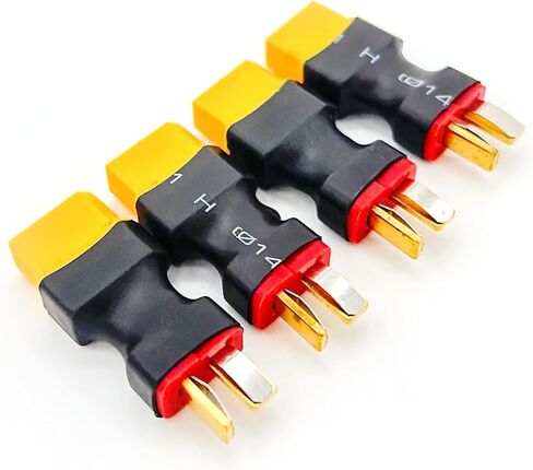 4Pcs XT60 Female to Male T Plug Deans Connector Adapters No Wires for Rc Model LiPo Battery ESC Connectors Conversion Adapter in Saudi Arabia