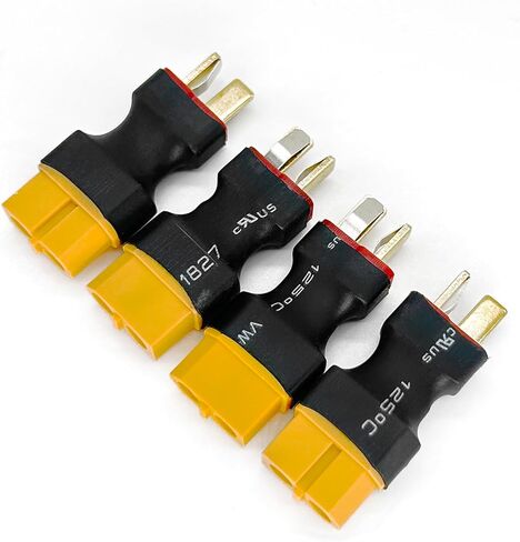 4Pcs XT60 Female to Male T Plug Deans Connector Adapters No Wires for Rc Model LiPo Battery ESC Connectors Conversion Adapter in Saudi Arabia