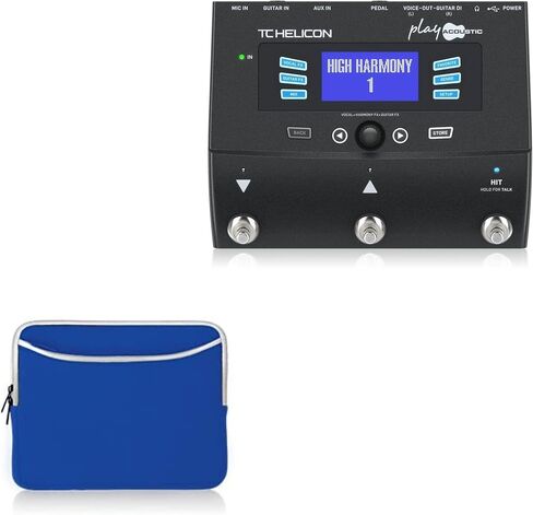 حافظة BoxWave متوافقة مع TC Helicon Play Acoustic - بدلة ناعمة مع جيب، وغطاء ناعم من النيوبرين وجيب بسحاب - أزرق فائق in Saudi Arabia
