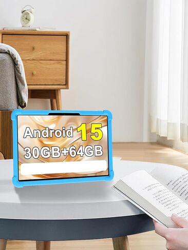 حافظة كمبيوتر لوحي UJJ U6 2025 مقاس 10.1 بوصة، حامل من السيليكون الناعم BOVUGAC قابل للتعديل مضاد للصدمات مناسب للأطفال للكمبيوتر اللوحي UJJ U6 مقاس 10.1 بوصة (أزرق سماوي) in Kuwait