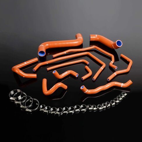 PIT66 Silicone Radiator Hose Kit,Compatible with 2002-2007 Impreza WRX GDA/GGA STi GDB/GGB EJ20 Fluorescent Color with Clamps in Saudi Arabia