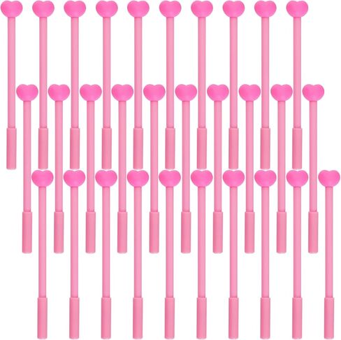 JIEBOR 30PCS VALENTINES PENS HEART GELTY NOVERTY PENS BLACK INK BELK للممرضات للممرضات للبالغين اللوازم المدرسية للمكاتب (RED ، PINK) in Kuwait
