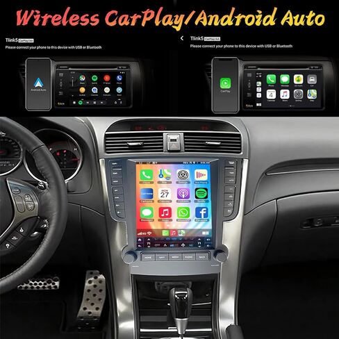 راديو ستيريو للسيارة Android 14 لـ Acura TL 2004-2008 GPS Navigation مع DSP في Dash Headunit مشغل الوسائط المتعددة 9.7 بوصة IPS تعمل باللمس بناء في Android AUTO Wireless Carplay Bluetooth in Kuwait