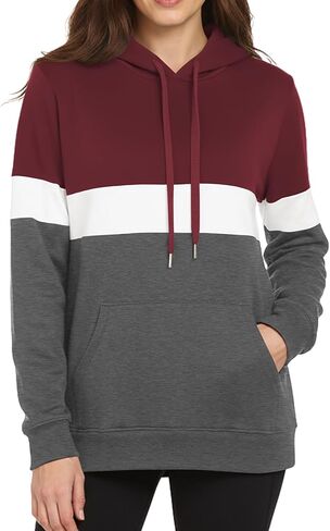 AURUZA Women's Long Sleeve Sweatshirt Hoodie with Pocket, Loose Fit Pullover Tunic Top in Saudi Arabia