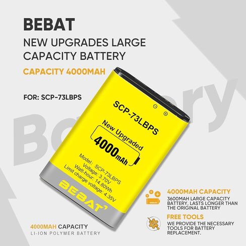 SCP-73LBPS Battery,4000mAh High Capacity New 0 Cycle Li-ion Battery Replacement for Kyocera DuraXV Extreme E4810 Verizon Flip Phone in Kuwait