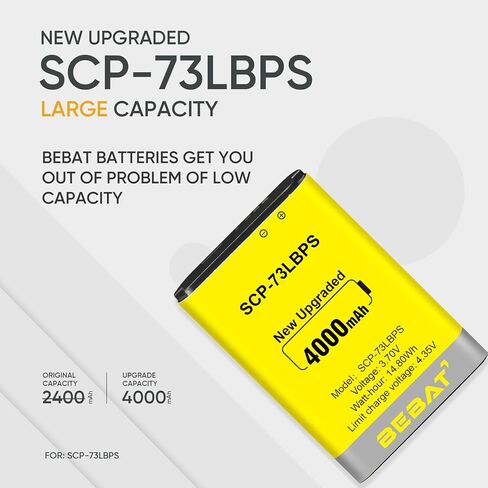 SCP-73LBPS Battery,4000mAh High Capacity New 0 Cycle Li-ion Battery Replacement for Kyocera DuraXV Extreme E4810 Verizon Flip Phone in Kuwait