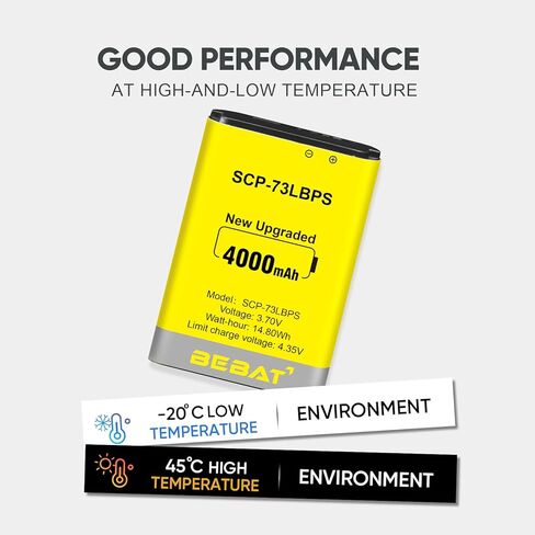 SCP-73LBPS Battery,4000mAh High Capacity New 0 Cycle Li-ion Battery Replacement for Kyocera DuraXV Extreme E4810 Verizon Flip Phone in Kuwait