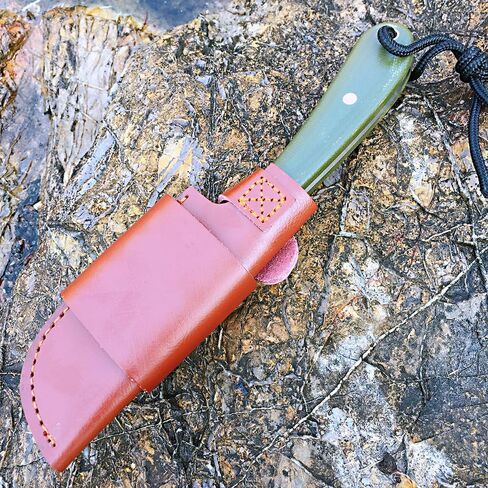 سكين Watchman W229 EDC ذو نصل ثابت 14C28N مقبض ميكارتا من الفولاذ مع أغلفة للأنشطة الخارجية والتخييم (أخضر) in Kuwait