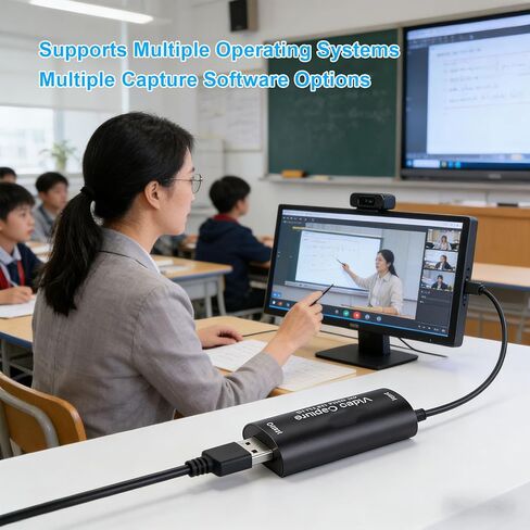 GOWENIC 4K HDMI Video Capture Card, Game Audio Adapter HDMI to USB 3.0 Record Capture Device, with Low Latency, for Streaming Game Recording in Saudi Arabia