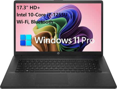 HP 2026 17 inch laptops, 32GB RAM 1TB SSD Windows 11 Pro, Intel Core i3-N305, 17.3" FHD IPS, Up to 9.5 Hours Battery Life–Business Laptop for Work & Students, AI Copilot, Type-c, Patented KB Kit in Saudi Arabia