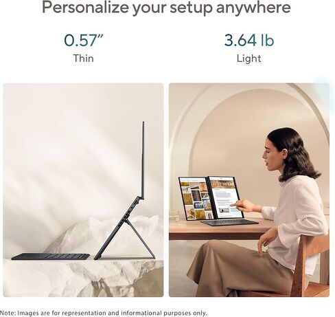 ASUS Zenbook Duo Dual Laptop, Intel Ultra 9-285H, 32 GB LPDDR5X RAM, 1 TB PCIe SSD, 14'' 3K (2880x1800) OLED Touchscreen, Intel Arc Graphics, Backlit Keyboard, W11 Home, Inkwell Gray in Saudi Arabia