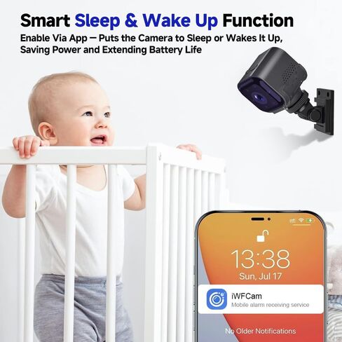 2026 Mini HD Nanny Cam Hidden Camera, Enhanced Low Light Night Vision, Remote Discreet Monitoring for Elderly Care, Children, Pets & Home Security, 2.4GHz Wireless Camera, Auto Sleep/Wake Mode in Saudi Arabia