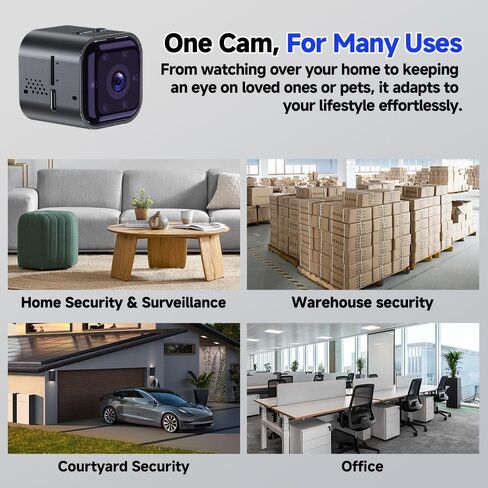 2026 Mini HD Nanny Cam Hidden Camera, Enhanced Low Light Night Vision, Remote Discreet Monitoring for Elderly Care, Children, Pets & Home Security, 2.4GHz Wireless Camera, Auto Sleep/Wake Mode in Saudi Arabia