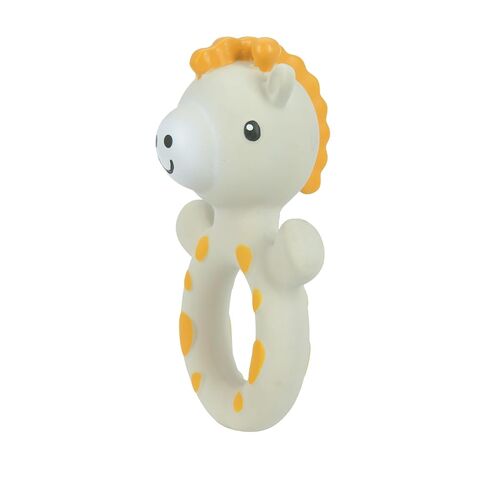 Nuby Giraffe Teether for Infants - 100% Natural Rubber Baby Teething Toy - Easy-Grip and Multi-Textured Surfaces - 3+ Months in Saudi Arabia