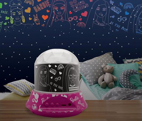 LEXiBOOK, Mattel Barbie, Night Light with Projection and Sound Effects Barbie, Pink, NLJ035BB in Saudi Arabia