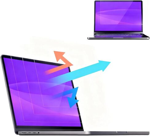 قطعتان من واقي شاشة مضاد للضوء الأزرق لجهاز MacBook Air 13.6/13 بوصة (2022-2025، M2، M3، M4 Chips) A3240 A3113 A2681، واقي شاشة كمبيوتر محمول Mac 13.6 بوصة، حجب الضوء الأزرق وحماية العين ضد التوهج in Kuwait