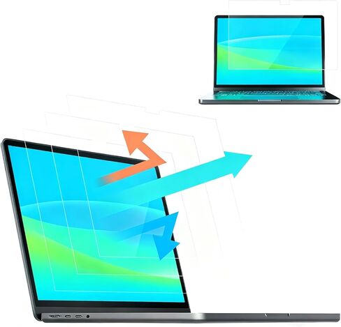قطعتان من واقي شاشة مضاد للضوء الأزرق لجهاز MacBook Air 13.6/13 بوصة (2022-2025، M2، M3، M4 Chips) A3240 A3113 A2681، واقي شاشة كمبيوتر محمول Mac 13.6 بوصة، حجب الضوء الأزرق وحماية العين ضد التوهج in Kuwait